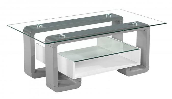 Eiffel Glass Top Coffee Table - Click Image to Close
